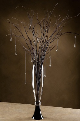 Winter Centerpiece idea - Idea Gallery - Centerpiece ideas with sticks and crystal hanging gems